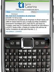TI Santa Catarina em versão mobile